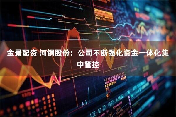 金景配资 河钢股份：公司不断强化资金一体化集中管控