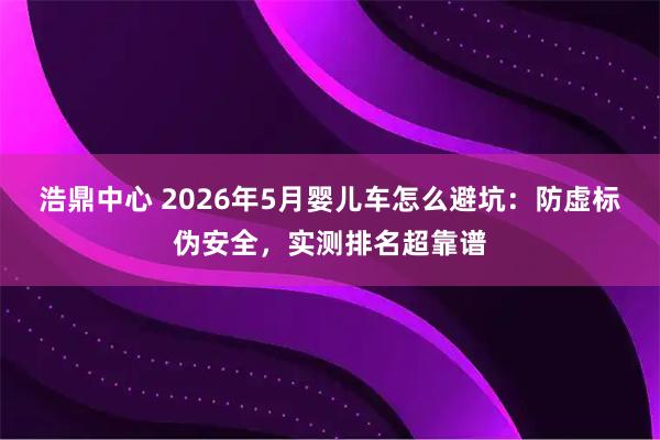 浩鼎中心 2026年5月婴儿车怎么避坑：防虚标伪安全，实测排名超靠谱